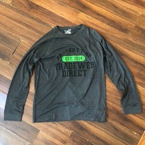 Under Armour Shirt Men's Medium Dark Gray loose fit‎ Long Sleeve Anti-odor Gym